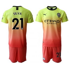 Camisolas de futebol Manchester City Silva 21 Criança Equipamento 3ª 2019/20 Manga Curta